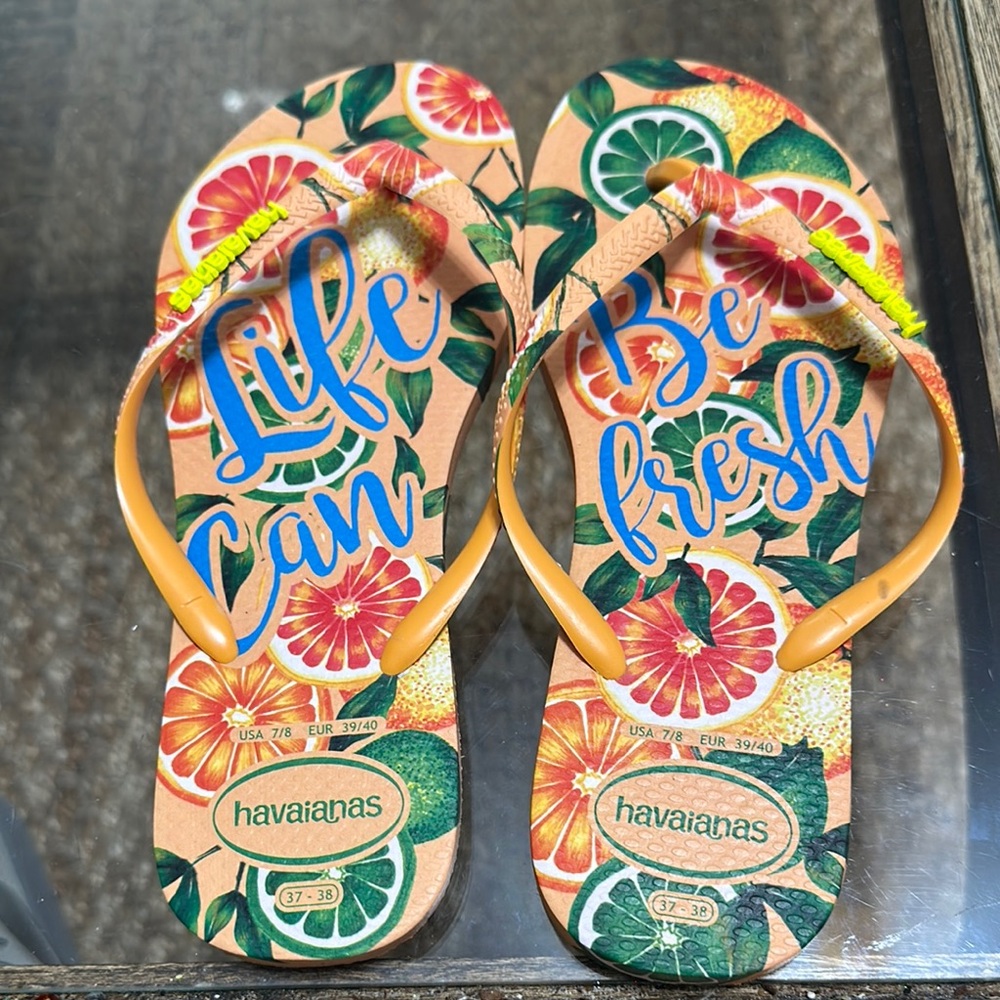 Havaianas Tropical Orange Flip Flops